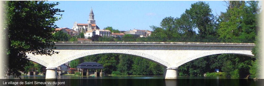 Le village de Saint Simeux vu du pont